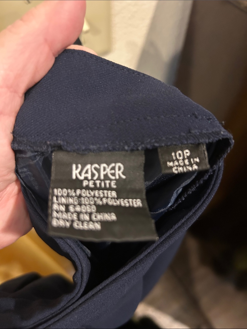 Kasper Navy Women's Two-Piece Pantsuit Blazer & Trousers - Picture 5 of 5